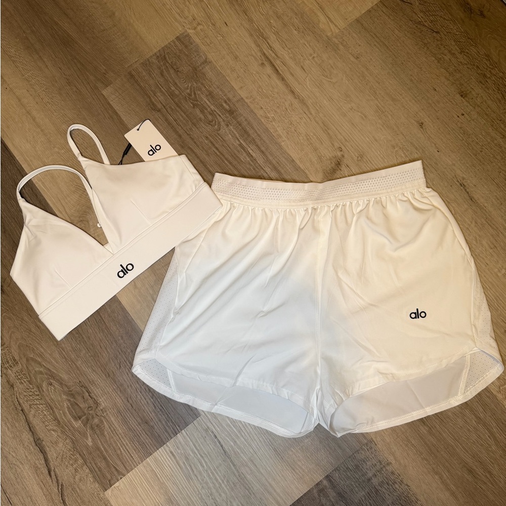 ALO Yoga Women's White Athletic Shorts